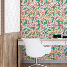 Load image into Gallery viewer, Tropical Flowers Peel & Stick Wallpaper N09066