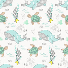 Load image into Gallery viewer, Sea Animals Peel & Stick Wallpaper N09068