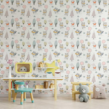 Load image into Gallery viewer, Raccoon's Party Peel & Stick Wallpaper N09090