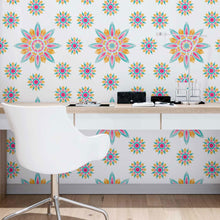 Load image into Gallery viewer, Abstract Flowers Peel & Stick Wallpaper N09095