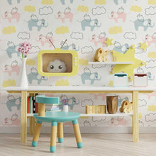 Load image into Gallery viewer, Flying Elephants Peel & Stick Wallpaper Peel & Stick Wallpaper N09127
