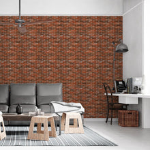 Load image into Gallery viewer, Brick Wall Vermelho Peel & Stick Wallpaper NP003