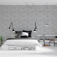 Load image into Gallery viewer, White Brick Wall Peel & Stick Wallpaper NP005
