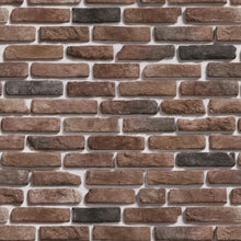Load image into Gallery viewer, Brick Wall Brown Peel & Stick Wallpaper NP009