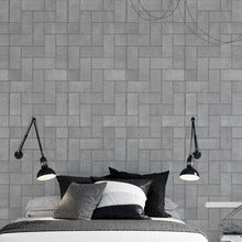 Load image into Gallery viewer, Brick Wall Gray Peel & Stick Wallpaper NP026