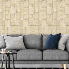 Load image into Gallery viewer, Beige Stones Peel & Stick Wallpaper NP036
