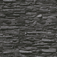 Load image into Gallery viewer, Black Stone Peel & Stick Wallpaper NP070