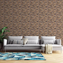 Load image into Gallery viewer, Brick Wall Rustic Brown Peel & Stick Wallpaper NP075