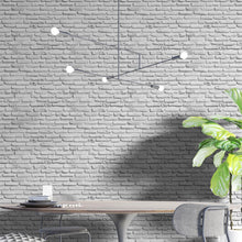 Load image into Gallery viewer, Brick Wall Rustic Off White Peel & Stick Wallpaper NP010