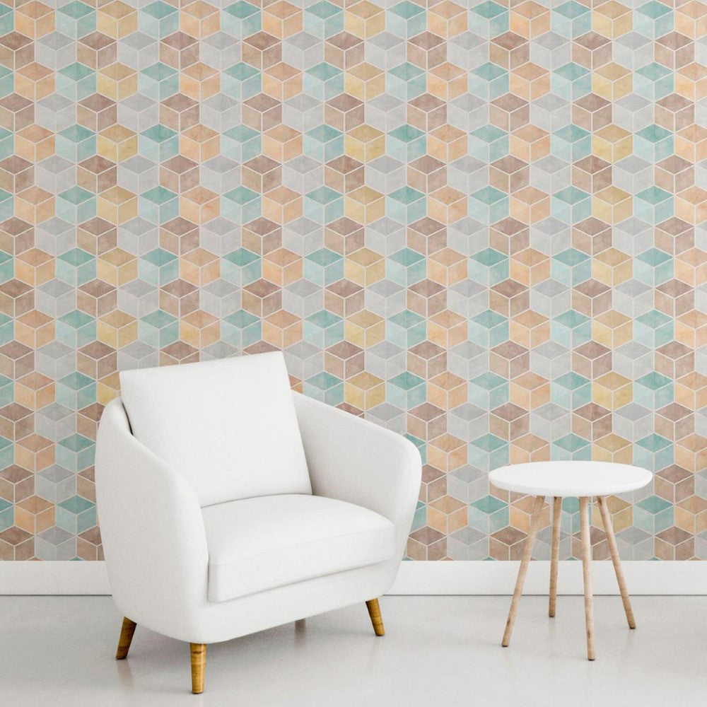 Geometric Luxury Art Deco Peel & Stick Wallpaper N013107