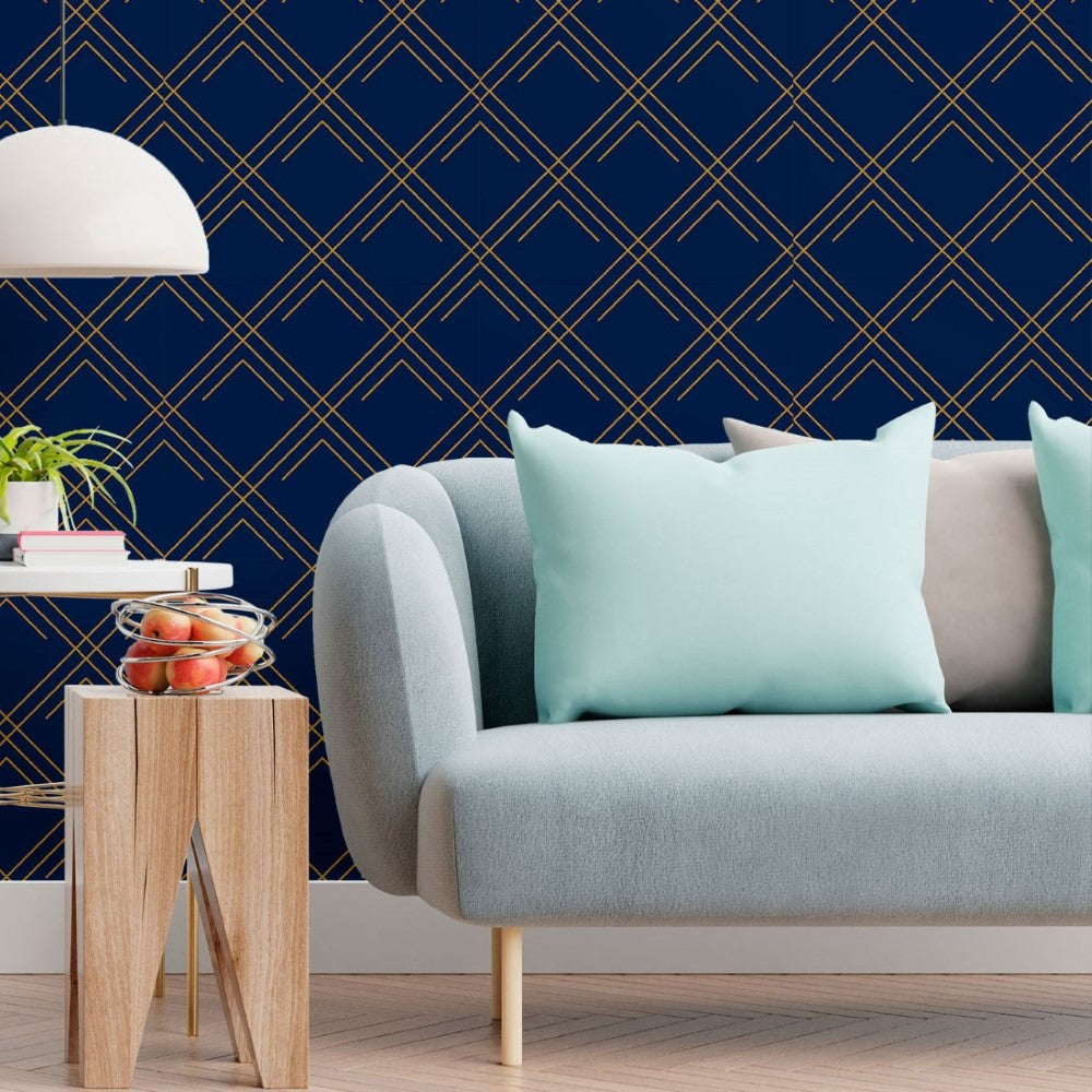 Geometric Wave Peel & Stick Wallpaper N013035