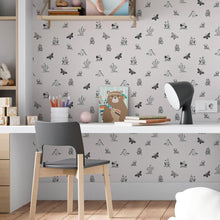 Load image into Gallery viewer, Minimalist Animais Pine Trees Peel &amp; Stick Wallpaper N06006
