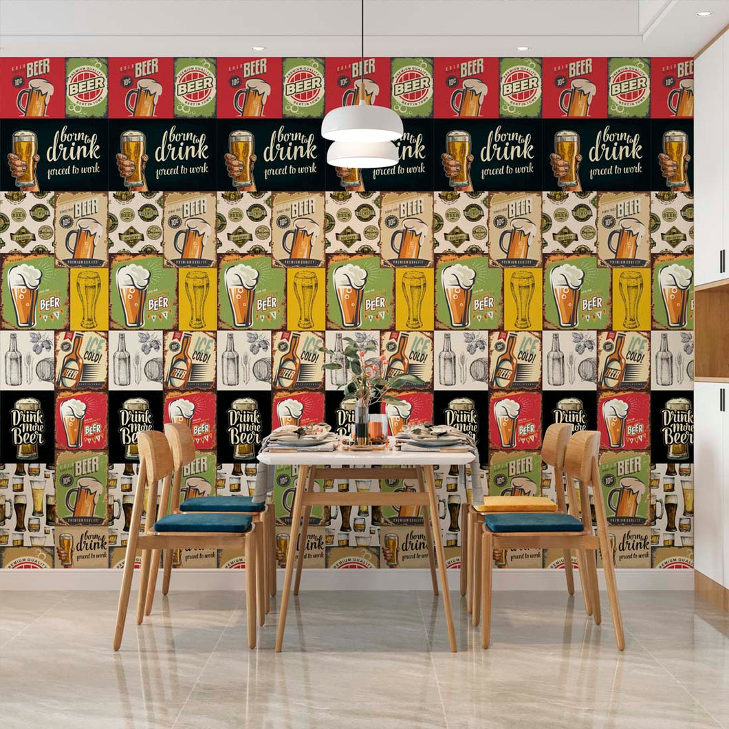 Geometric Flamingo Peel and Stick Wallpaper Roll