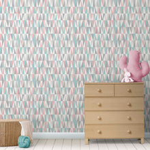 Load image into Gallery viewer, Striped Heart Peel and Stick Wallpaper Roll
