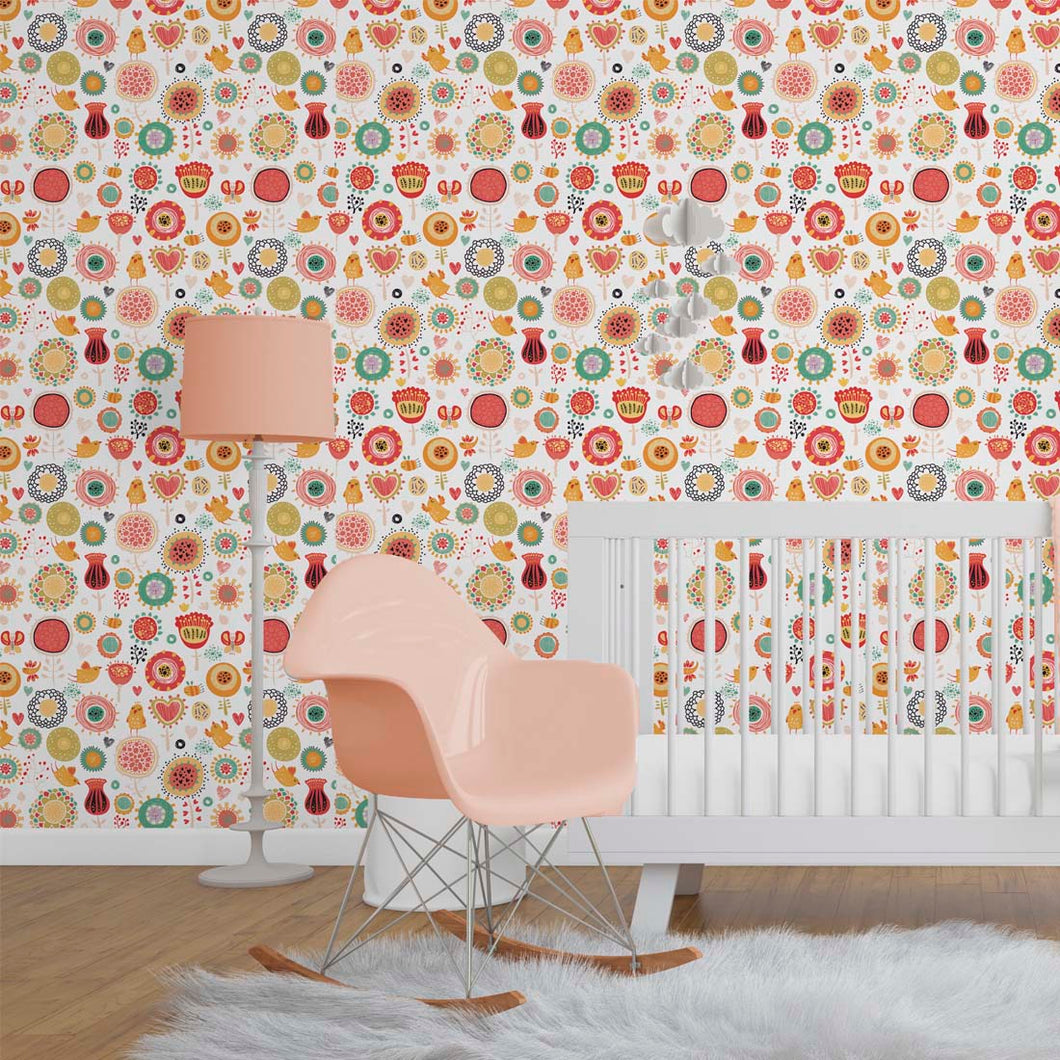 Floral Peel and Stick Wallpaper Roll