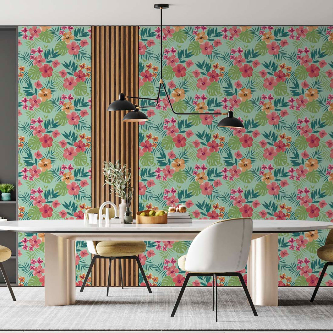 Floral & Birds Peel and Stick Wallpaper Roll