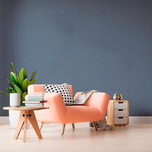 Load image into Gallery viewer, Luxury Blue Art Deco Peel &amp; Stick Wallpaper N010016
