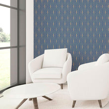 Load image into Gallery viewer, Luxury Blue Diamonds Art Deco Peel &amp; Stick Wallpaper N010020
