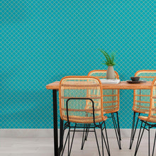 Load image into Gallery viewer, Blue Morrocain Peel &amp; Stick Wallpaper N010025
