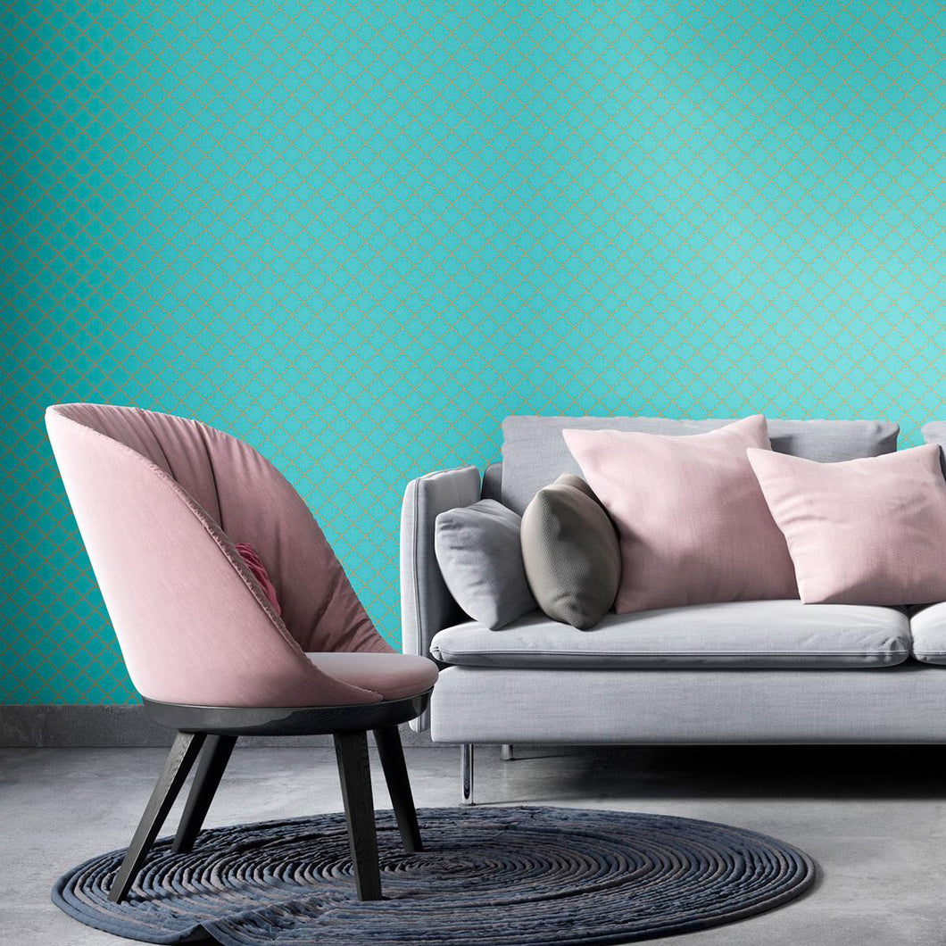 Blue Morrocain Peel & Stick Wallpaper N010026