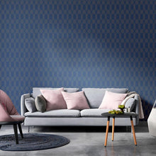 Load image into Gallery viewer, Luxury Blue Art Deco Peel &amp; Stick Wallpaper N010028
