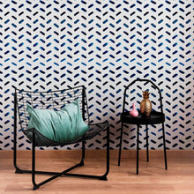 Load image into Gallery viewer, Abstract Blue Peel &amp; Stick Wallpaper N010051
