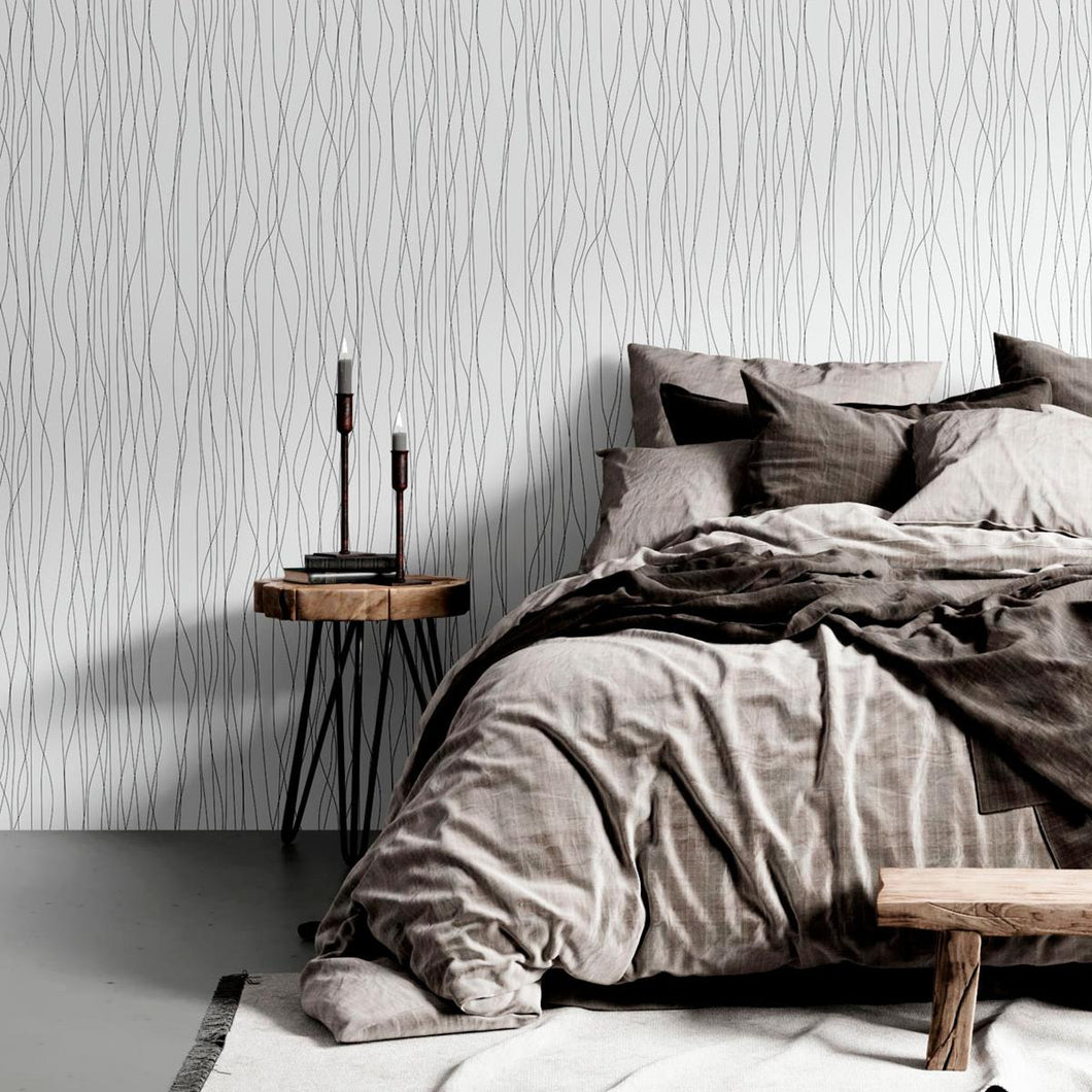 Abstract Striped Peel & Stick Wallpaper N010078