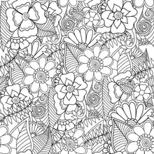 Load image into Gallery viewer, Floral White and Black Peel &amp; Stick Wallpaper N010117
