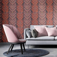 Load image into Gallery viewer, Chevron Lily Pink Peel &amp; Stick Wallpaper N04177
