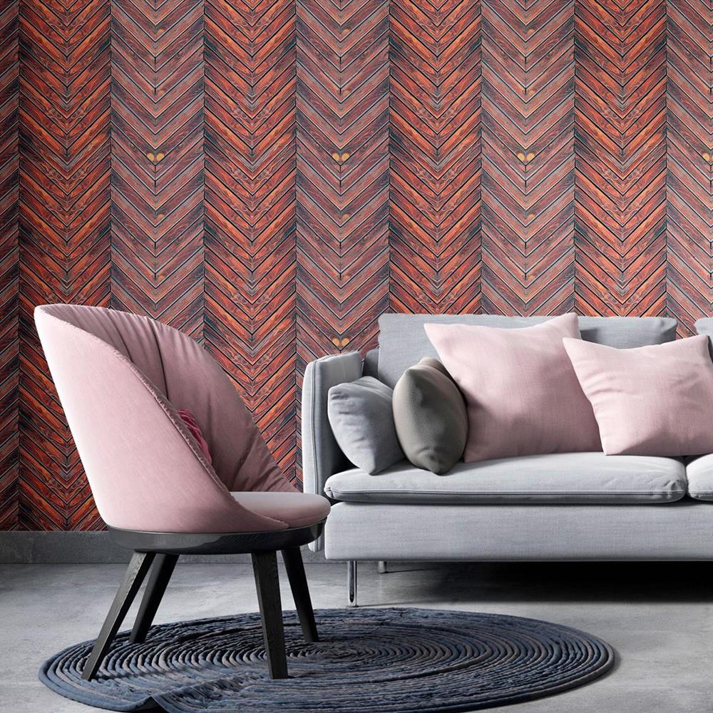 Chevron Lily Pink Peel & Stick Wallpaper N04177