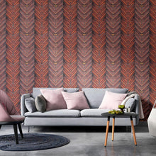 Load image into Gallery viewer, Wood Chevron Peel &amp; Stick Wallpaper N010143
