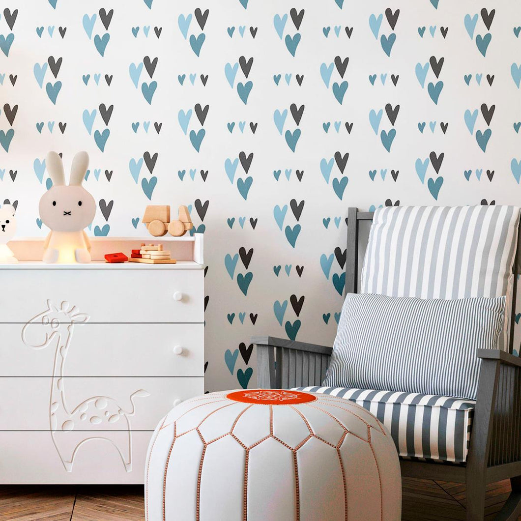 Hearts Peel & Stick Wallpaper N010163