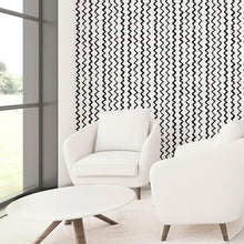 Load image into Gallery viewer, B&amp;W Chevron Peel &amp; Stick Wallpaper N010175
