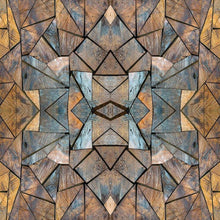 Load image into Gallery viewer, Mosaic Geometric Wood Peel &amp; Stick Wallpaper N010193
