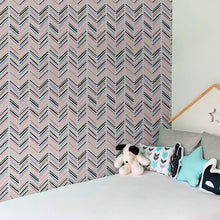 Load image into Gallery viewer, Chevron Lines Peel &amp; Stick Wallpaper N010198
