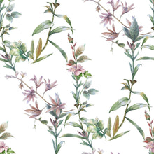Load image into Gallery viewer, Leaves &amp; Flowers Watercolor Peel &amp; Stick Wallpaper N010200
