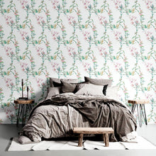 Load image into Gallery viewer, Leaves &amp; Flowers Watercolor Peel &amp; Stick Wallpaper N010200
