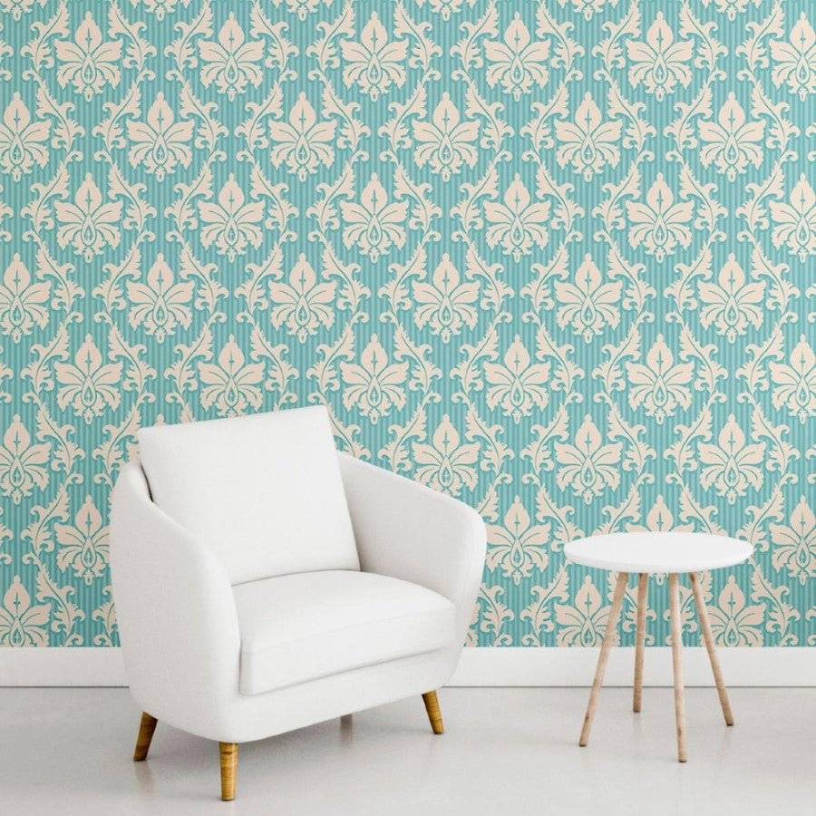 Floral Damask Peel & Stick Wallpaper N011005
