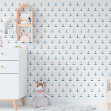 Load image into Gallery viewer, Anchors and Polka Dots Peel &amp; Stick Wallpaper N011010
