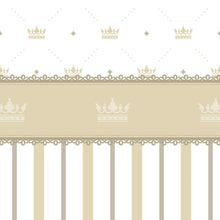 Load image into Gallery viewer, Stripes and Crowns Peel &amp; Stick Wallpaper N011011
