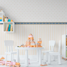Load image into Gallery viewer, Stripes and Crowns Peel &amp; Stick Wallpaper N011014
