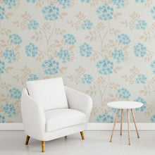Load image into Gallery viewer, Floral Blue Peel &amp; Stick Wallpaper N011068

