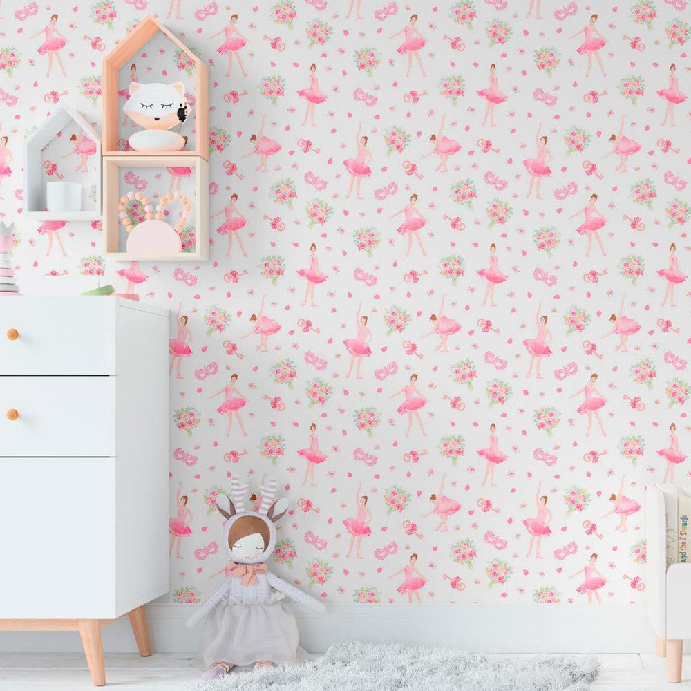 Childlike Bailerine Peel & Stick Wallpaper N011094