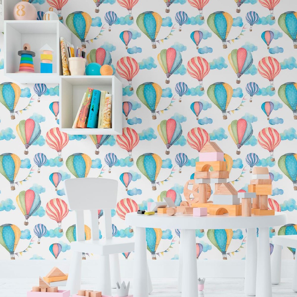 Childlike Ballons Peel & Stick Wallpaper N011097
