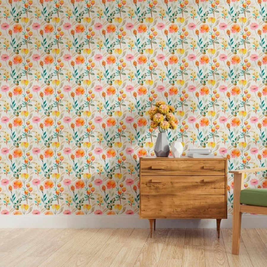 Floral Peel & Stick Wallpaper N011107