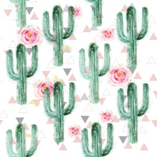 Load image into Gallery viewer, Cactus and Flowers Peel &amp; Stick Wallpaper N011108
