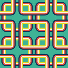 Load image into Gallery viewer, Geometric Retro Peel &amp; Stick Wallpaper N011128
