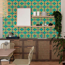 Load image into Gallery viewer, Geometric Retro Peel &amp; Stick Wallpaper N011128
