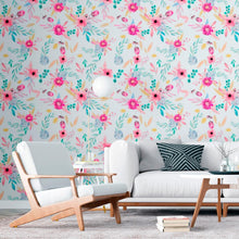 Load image into Gallery viewer, Watercolor Floral Peel &amp; Stick Wallpaper N011141
