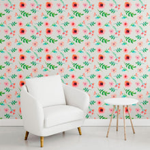 Load image into Gallery viewer, Watercolor Floral Peel &amp; Stick Wallpaper N011142
